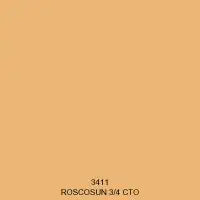 Rosco 3411 Rosco Sun 3/4 CTO Lighting Gel Sheet