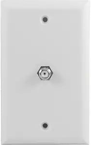 GE 23239 Video Cable Wall Plate White