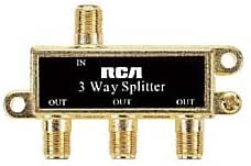 RCA VH48 3-Way Coaxial Cable Splitter — main product image