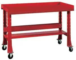 Shure Shureshop Mobile Bench Red Stainless Top