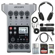 Zoom PodTrak P4 Portable Podcast Recorder Bundle