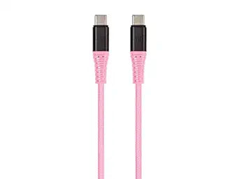 Monoprice 139651 USB-C to C Cable - Kevlar - Pink — main product image