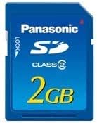 Panasonic RP-SDR02GU1A 2GB SD Memory Card Class 2 — main product image