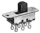 Switchcraft 46206LR DPDT Slide Switch 3A 125VAC