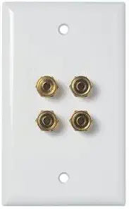 RCA DT4SWP 4-Terminal Speaker Wall Plate