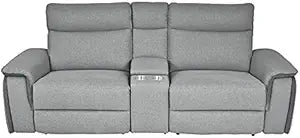 Lexicon Maroni Taupe Gray Double Reclining Loveseat