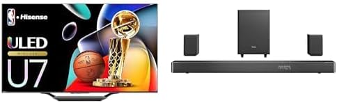 Hisense 75U7N 75" Mini-LED ULED Smart TV Bundle Soundbar