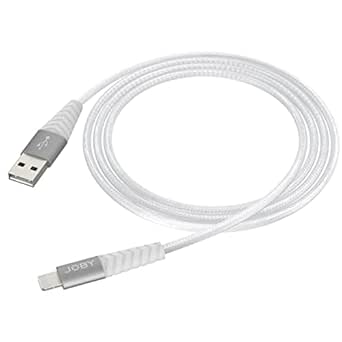 Joby 3.9" Lightning Charge & Sync Cable (White)
