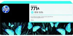 HP 771A B6Y44A Light Cyan Ink 3-Pack — main product image