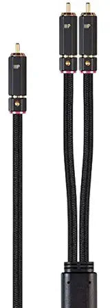 Monoprice 138074 RCA to 2RCA Pigtail Cable 3ft