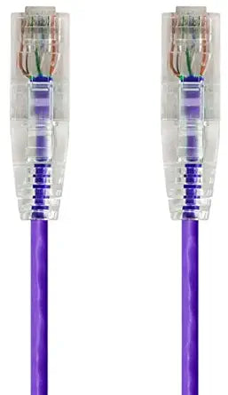 Monoprice 114796 Cat6 Ethernet Patch Cable - 1ft Purple SlimRun — main product image