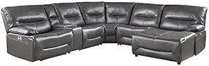 Lexicon Dyersburg 6-Piece Power Reclining Sectional Gray