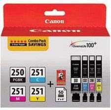 Canon PGI-250/CLI-251 Ink Cartridge Photo Paper Combo