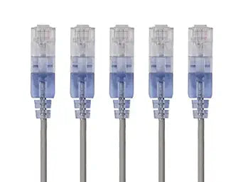 Monoprice 115139 Cat6A Ethernet Cable 7ft Gray 5-Pack