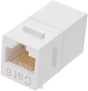 Monoprice 107303 Cat6 Inline Coupler Keystone Jack White — main product image