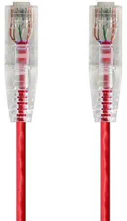 Monoprice 114806 Cat6 SlimRun Ethernet Patch Cable Red