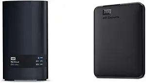 Western Digital My Cloud EX2 Ultra 8TB NAS & 2TB Elements HDD