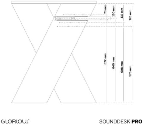 Glorious AMS-SOUND-DESK-PRO-WHT Sound Desk Pro White Studio Workstation