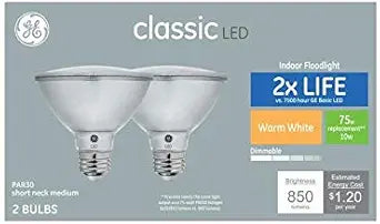 GE 74463 75W Equivalent Dimmable LED PAR30 Bulb 2-Pack