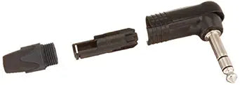 Neutrik NP3RX-BAG Black 1/4" Right-Angle Phone Plug