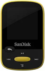SanDisk SDMX24-004G-G46Y Clip Sport MP3 Player - 4GB, Yellow