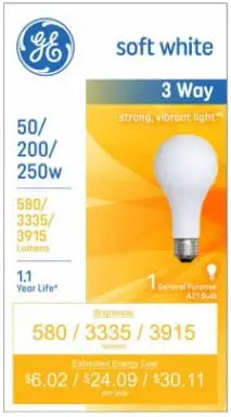 GE 3-Way Light Bulb 12-Pack