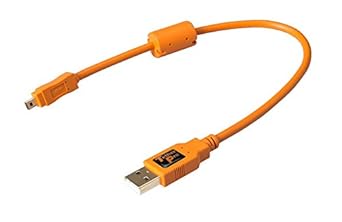 Tether Tools CU8001-ORG USB 2.0 A to Mini-B 8 Pin Cable