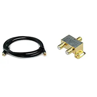 Monoprice RG6 Coaxial Cable 6ft with 2-Way Splitter