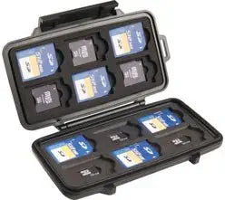 Pelican 0910-015-110 SD Memory Card Case Black — main product image