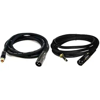 Monoprice XLR Male to RCA Male 6ft Cable Gold Plated