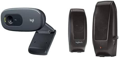 Logitech C270 HD Webcam with S120 Stereo Speakers