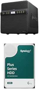 Synology DS423 4-Bay NAS + 4 x 6TB HAT3300 HDDs — main product image