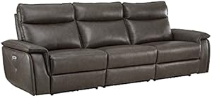 Lexicon Maroni 110" Leather Double Reclining Sofa