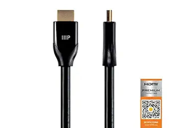 Monoprice 115428 Premium HDMI Cable 4K 60Hz 6ft