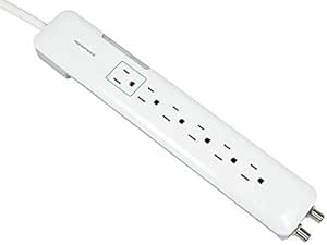 Monoprice 109199 6 Outlet Slim Surge Protector (2-Pack)