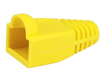 Monoprice 107273 RJ45 Color Coded Strain Relief Boots - Yellow — main product image