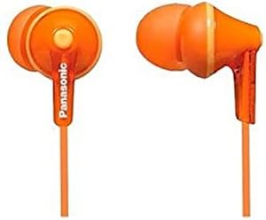 Panasonic RP-HJE125E Orange Wired Earphones — main product image
