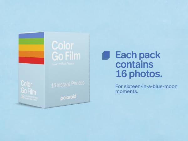 Polaroid 6376 Go Film Powder Blue 16 Photos