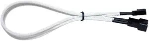 NZXT CB-3F-W Premium Sleeved 3-Pin Fan Extension