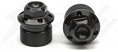 Chimera TOP FRONT FORK CAPS - CRF110F, Hard Anodized Black — main product image