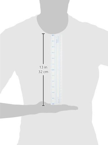Westcott CR-12 12" Plastic Ruler - Zero Centering