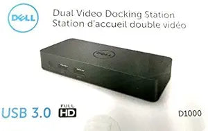 Dell D1000 Dual Video USB 3.0 Docking Station - Renewed