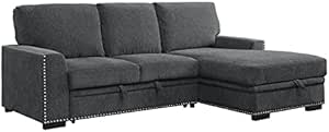 Lexicon Morelia Gray Fabric Sectional with Right Chaise