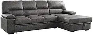 Lexicon Michigan Microfiber Sectional Sofa with Right Chaise