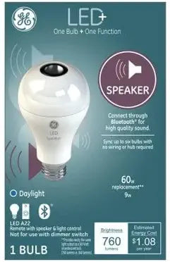 GE 93100353 LED+ Daylight Speaker Light Bulb