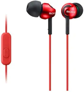 Sony MDR-EX110AP/R In-Ear Headphones with Mic - Red