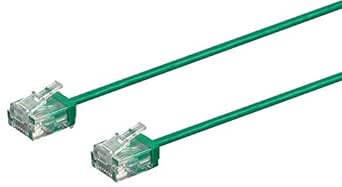 Monoprice 134223 Cat6 Ethernet Patch Cable 1ft Green SlimRun