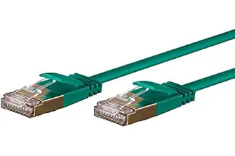 Monoprice 127436 SlimRun Cat6A STP Ethernet Patch Cable 1ft Green — main product image