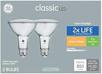GE Classic 75W Equivalent PAR30 LED Bulbs 2-Pack
