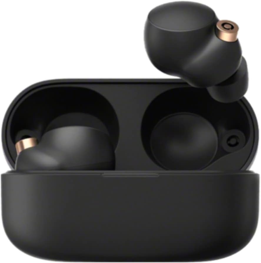 Sony WF1000XM4/B Noise-Cancelling Wireless Earbuds Black (Renewed)